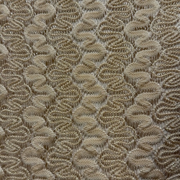 Vintage Y2K Babydoll Lace Top Champagne Gold Sequins Large Holiday NYE Fairycore - Picture 13 of 13